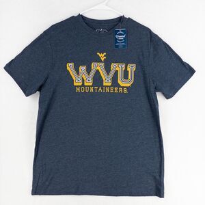 West Virginia Mountaineers T shirt Mens Large Blue Short Sleeve WVU
